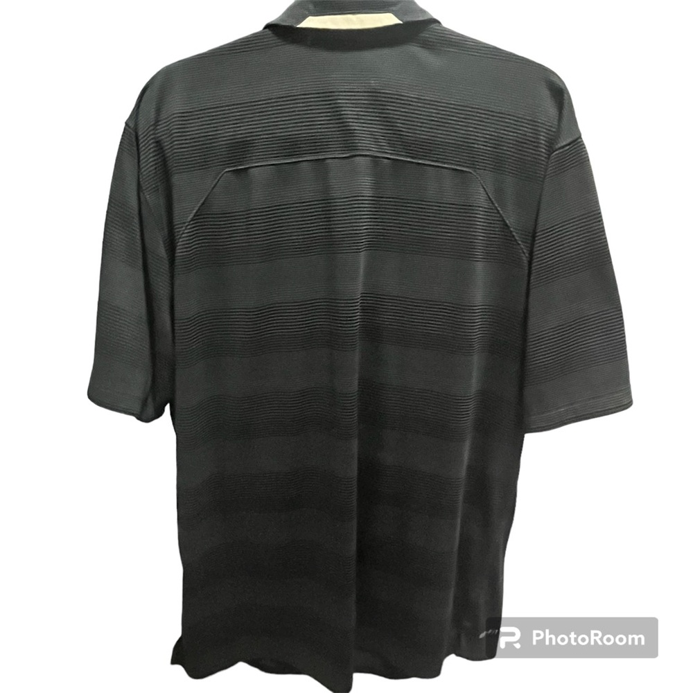 Nike DriFit ARMY (greyish green) striped Polo - XL - Picture 2 of 5